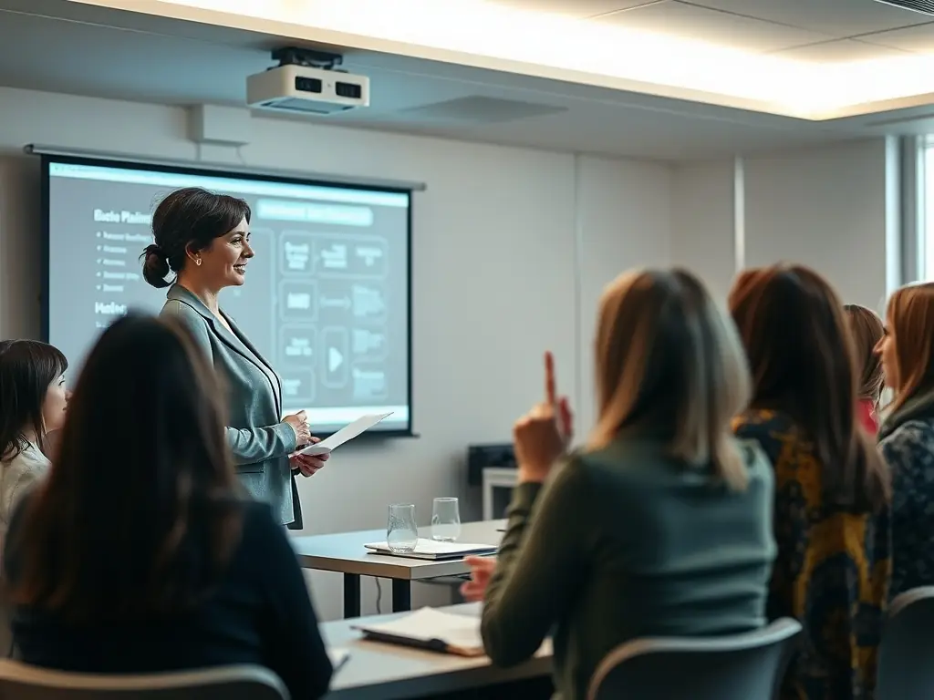 A South African entrepreneur confidently presenting a business plan to potential investors, showcasing innovation and growth potential in a vibrant startup environment.